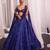 Navy Blue Color Jari Work And Sequins Work Net Lehenga Choli