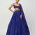 Navy Blue Color Jari Work And Sequins Work Net Lehenga Choli