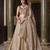 Beige Sequins And Thread Embroidered Wedding Lehenga