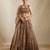 Brown Net Zari Sequin Embroidery Work Lehenga Choli With Dupatta