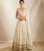 White Georgette Sequins Embroidered Lehenga Choli With Dupatta