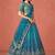 Rama Blue Zari Sequins Embroidered Georgette Lehenga