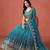 Rama Blue Zari Sequins Embroidered Georgette Lehenga