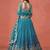 Rama Blue Zari Sequins Embroidered Georgette Lehenga
