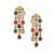 Luxurious multicolor cascade earrings crystal embellished statement earrings for wedding & festival glamour