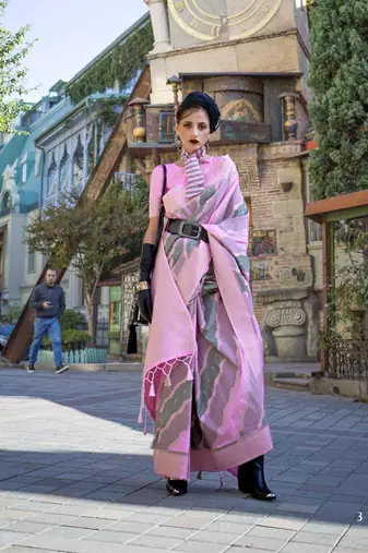 pink katan silk blend handloom weaving saree