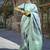 turquoise  katan silk blend handloom weaving saree