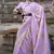 lilac katan silk blend handloom weaving saree