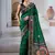 Green patola handloom weaving silk Blend saree