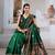 Green patola handloom weaving silk Blend saree