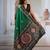 Green patola handloom weaving silk Blend saree