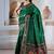 Green patola handloom weaving silk Blend saree