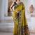Olive patola handloom weaving silk Blend saree