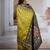 Olive patola handloom weaving silk Blend saree