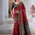 Red patola handloom weaving silk Blend saree