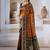 Rust patola handloom weaving silk Blend saree