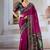 Rani pink patola handloom weaving silk Blend saree