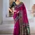 Rani pink patola handloom weaving silk Blend saree