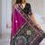 Rani pink patola handloom weaving silk Blend saree