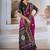 Rani pink patola handloom weaving silk Blend saree