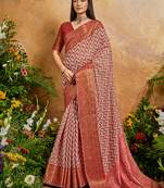 red viscose cotton handloom weaving patola saree