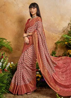 red viscose cotton handloom weaving patola saree 4