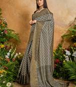 black viscose cotton handloom weaving patola saree