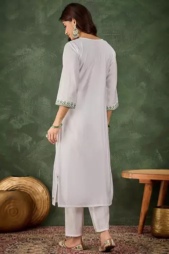 Green women kurta pant set