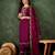 Purple women kurta pant dupatta set
