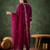 Purple women kurta pant dupatta set