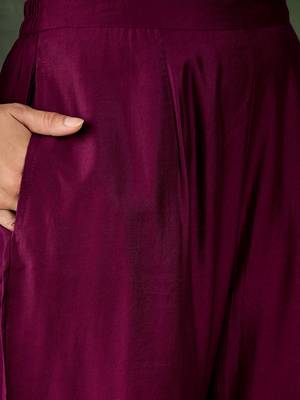 Purple women kurta pant dupatta set 4