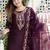 Purple women kurta pant dupatta set