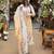 Beige women kurta pant dupatta set