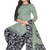 Unstitched printed crepe blend kurta & patiyala dress material with top, bottom & dupatta