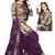 Unstitched printed crepe blend kurta & patiyala dress material with top, bottom & dupatta