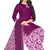 Unstitched printed crepe blend kurta & patiyala dress material with top, bottom & dupatta