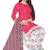 Unstitched printed crepe blend kurta & patiyala dress material with top, bottom & dupatta