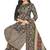 Unstitched printed crepe blend kurta & patiyala dress material with top, bottom & dupatta