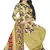 Unstitched printed crepe blend kurta & patiyala dress material with top, bottom & dupatta