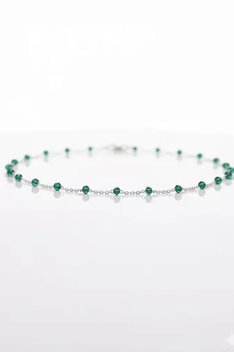 Emerald drift necklace