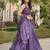 Lavender Color Plain Flairy Lehenga Work Fendy Lehenga With Unstitched Blouse