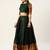 Pochampalli Deep Green & Maroon Lehenga