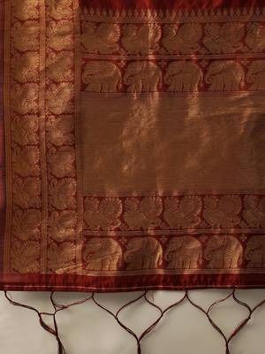 Beautiful South Indian Style Semi-Stitched Half Saree with Blouse and Dupatta for Women 4