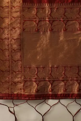 Beautiful South Indian Style Semi-Stitched Half Saree with Blouse and Dupatta for Women