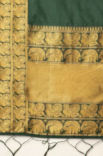 Beautiful South Indian Style Semi-Stitched Half Saree with Blouse and Dupatta for Women