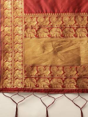 Beautiful South Indian Style Semi-Stitched Half Saree with Blouse and Dupatta for Women 4