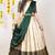 Beautiful South Indian Style Semi-Stitched Half Saree with Blouse and Dupatta for Women