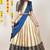 Beautiful South Indian Style Semi-Stitched Half Saree with Blouse and Dupatta for Women