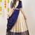 Beautiful South Indian Style Semi-Stitched Half Saree with Blouse and Dupatta for Women