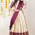 Beautiful South Indian Style Semi-Stitched Half Saree with Blouse and Dupatta for Women